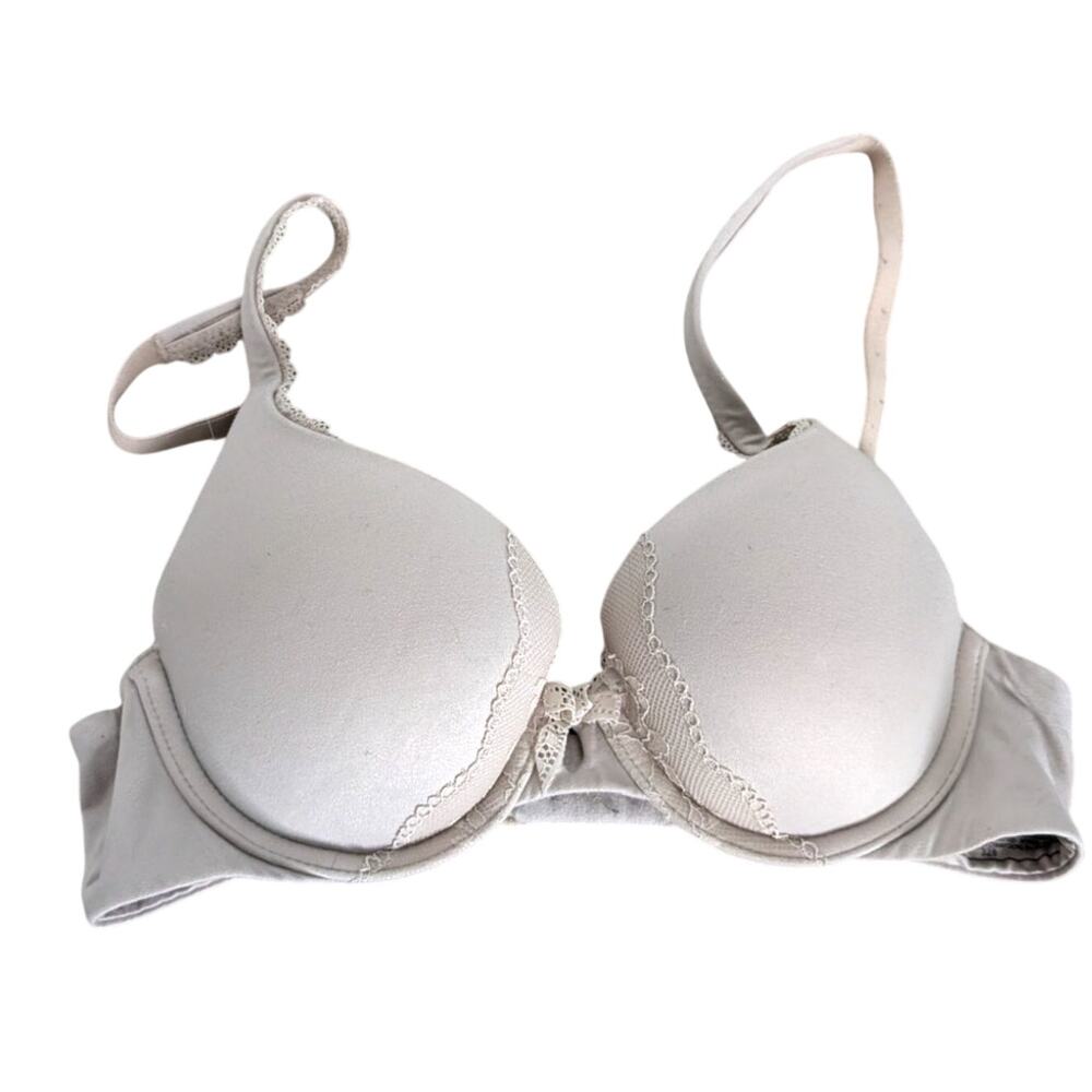 Victoria Secret 32B Body Perfect Shape Nude Beige Padded Bra
